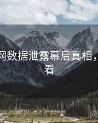 黑料官网数据泄露幕后真相，速来查看