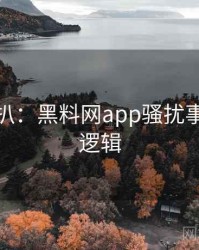独家深扒：黑料网app骚扰事件热度逻辑