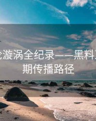 最新舆论漩涡全纪录——黑料正能量往期传播路径