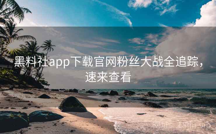 黑料社app下载官网粉丝大战全追踪，速来查看