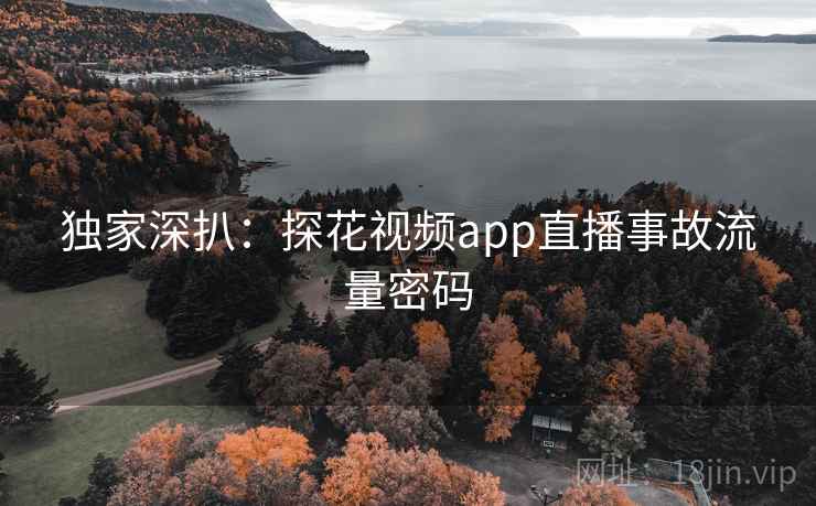 独家深扒:探花视频app直播事故流量密码 独家深扒:探花视频app直播事故流量密码